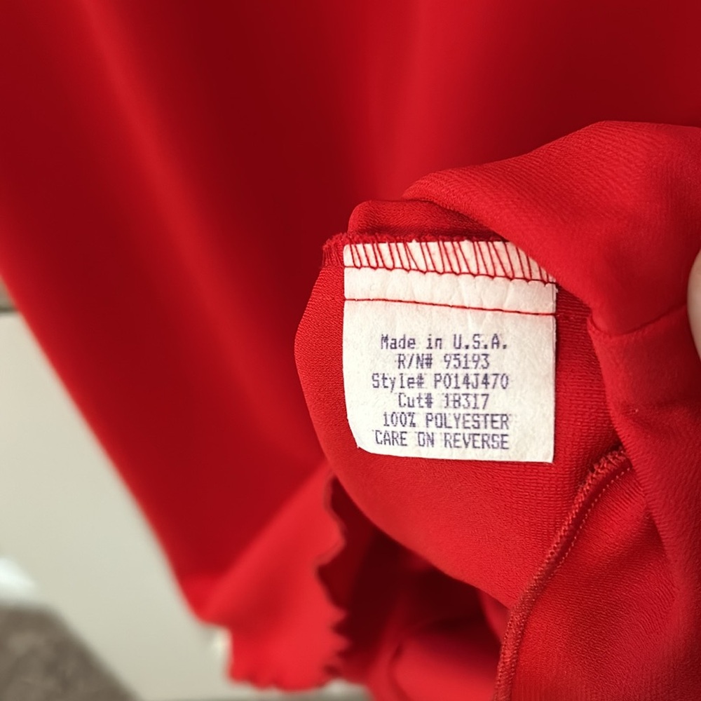 Pretty red relaxing women knee length dress size Medium - Picture 5 of 6
